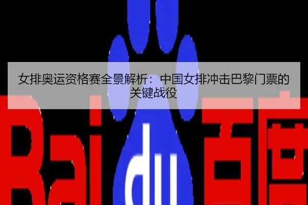 女排奥运资格赛全景解析：中国女排冲击巴黎门票的关键战役